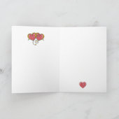 Interlocked Hearts Custom Elegant Valentijn Day Kaart (Binnen)