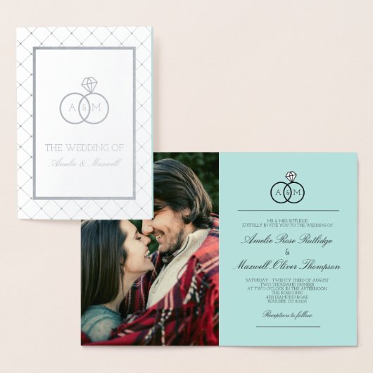 Interlocked Rings - Gevouwen Uitnodiging van de br (Display)