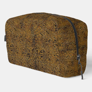 "Interlocking Brown Faux Leather" Dopp Bag Toilettasje