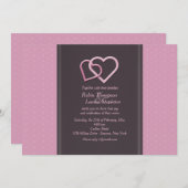 Interlocking Hearts Lesbian Wedding Uitnodiging (Voorkant / Achterkant)