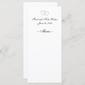 "Interlocking Hearts" Menu Kaarten (Voorkant / Achterkant)