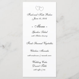 "Interlocking Hearts" Menu Kaarten