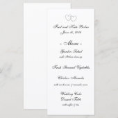 "Interlocking Hearts" Menu Kaarten (Voorkant / Achterkant)