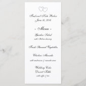 "Interlocking Hearts" Menu Kaarten (Voorkant)