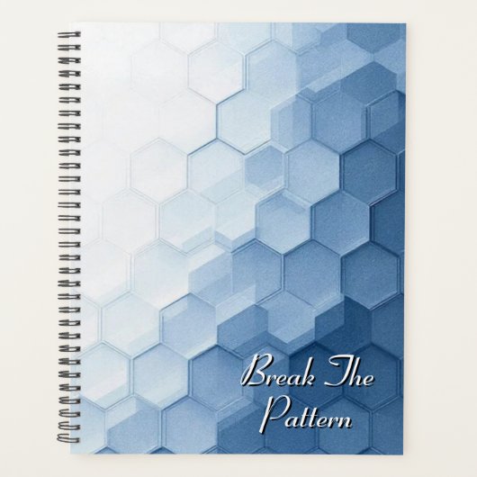 Interlocking Hexagon Pattern | Subtle Embossed Planner (Voorkant)