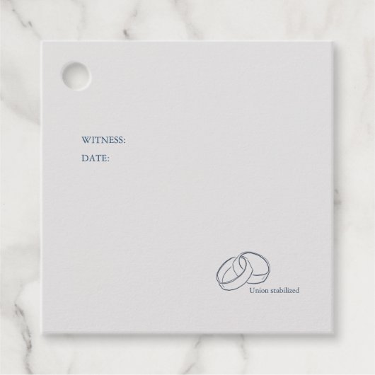 Interlocking Rings- Minimalist Wedding Bedankjes Labels (Voorkant)
