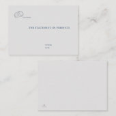 Interlocking Rings- Minimalist Wedding Enclosure Informatiekaartje (Voorkant / Achterkant)