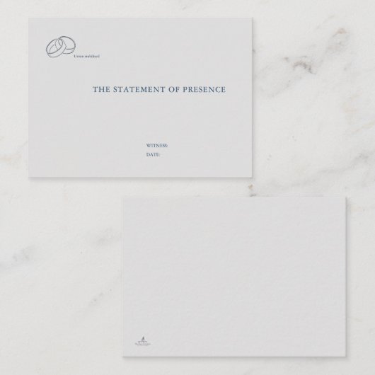 Interlocking Rings- Minimalist Wedding Enclosure Informatiekaartje (Voorkant / Achterkant)