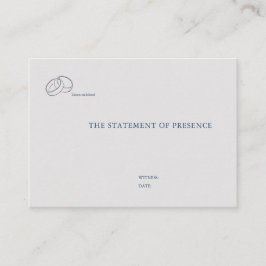 Interlocking Rings- Minimalist Wedding Enclosure Informatiekaartje