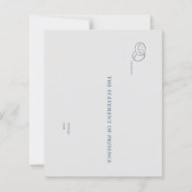 Interlocking Rings- Minimalist Wedding Notecards 