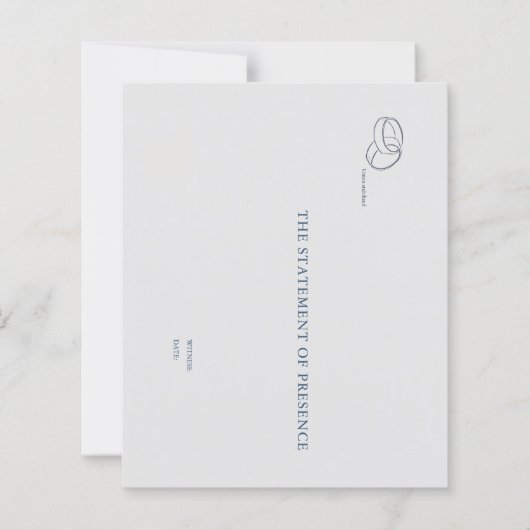 Interlocking Rings- Minimalist Wedding Notecards  (Voorkant)