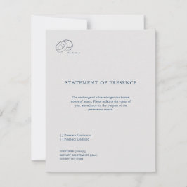 Interlocking Rings- Union Response Card RSVP Kaartje