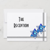Interlocking sterren van David Wedding Reception Kaart (Achterkant)