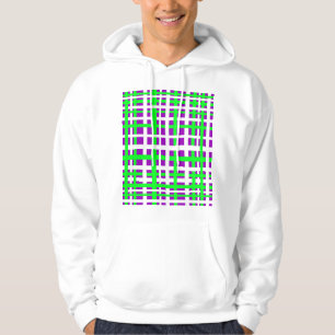 Interlocking Stripes Black Green Paars Hoodie