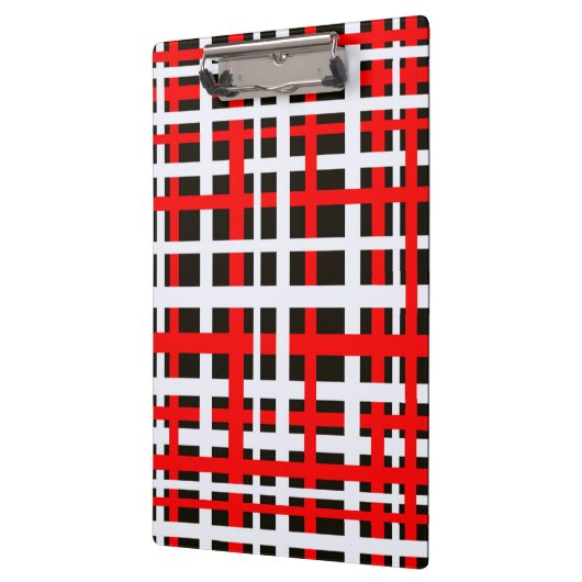 Interlocking Stripes Black White Red Klembord (Links)