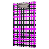 Interlocking Stripes Black White Roze Klembord (Links)