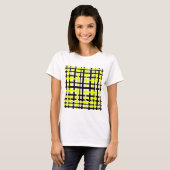 Interlocking Stripes Black White Yellow T-shirt (Voorkant volledig)