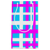 Interlocking Stripes White Pink Light Blue Klein Cadeauzakje (Voorkant)