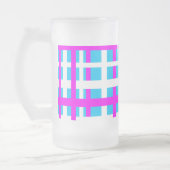 Interlocking Stripes White Pink Light Blue Matglas Bierpul (Links)