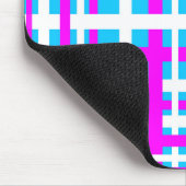 Interlocking Stripes White Pink Light Blue Muismat (Hoek)