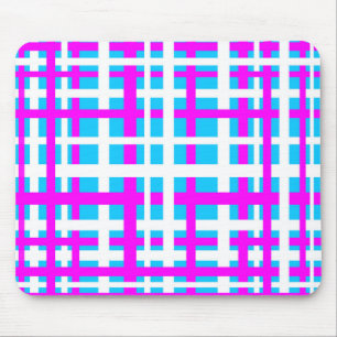 Interlocking Stripes White Pink Light Blue Muismat