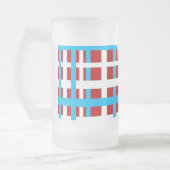 Interlocking Stripes White Red Light Blue Matglas Bierpul (Links)