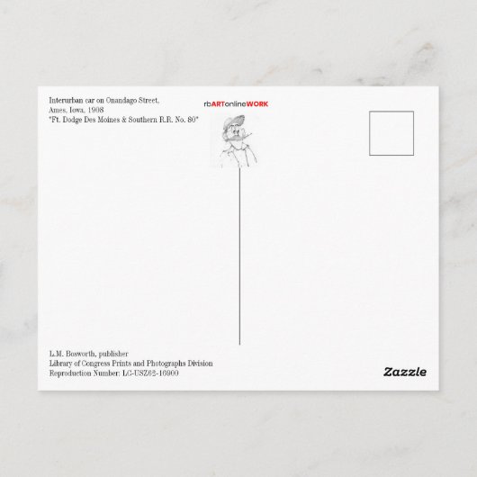 Interlokaal Briefkaart in Ames (Achterkant)