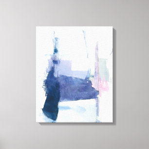 Interlude   Abstract in blauw Canvas Afdruk