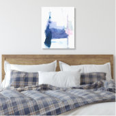Interlude | Abstract in blauw Canvas Afdruk (Insitu (Slaapkamer))