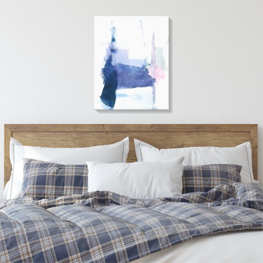 Interlude | Abstract in blauw Canvas Afdruk (Insitu (Slaapkamer))