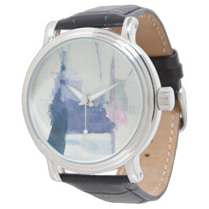 Interlude   Abstract in blauw Horloge