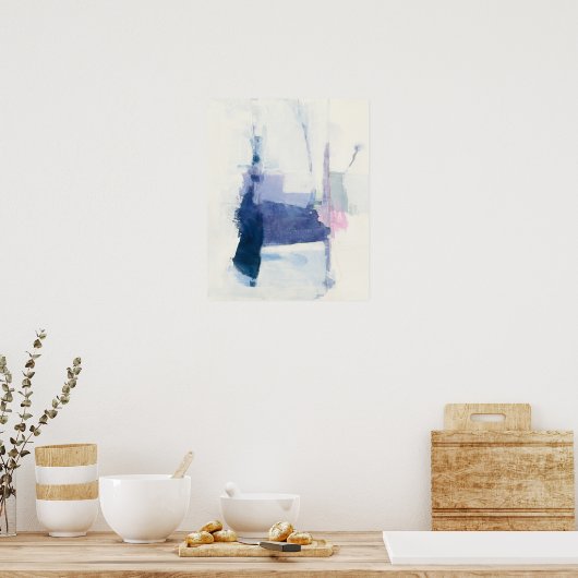 Interlude | Abstract in blauw Poster (Keuken)