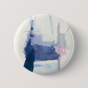 Interlude Abstract in blauw Ronde Button 5,7 Cm