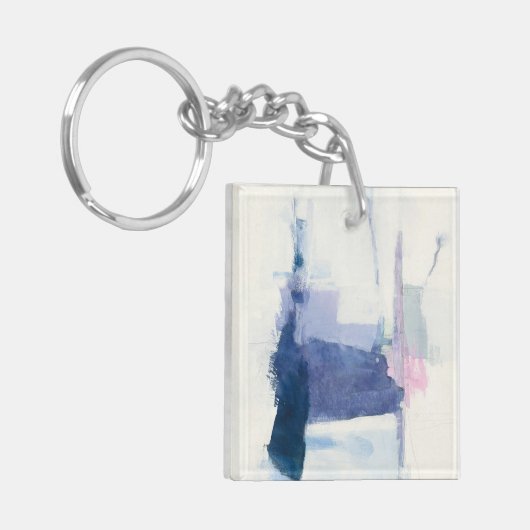 Interlude | Abstract in blauw Sleutelhanger (Voorkant Links)