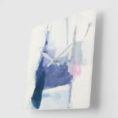 Interlude | Abstract in blauw Vierkante Klok (Hoek)