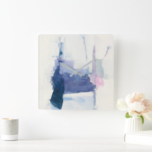 Interlude | Abstract in blauw Vierkante Klok (Huis)