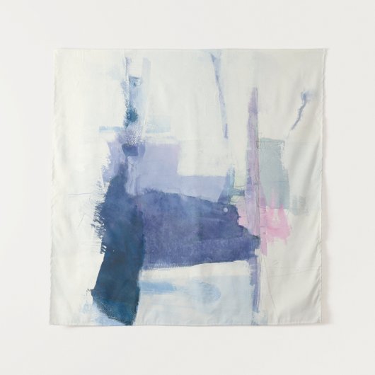 Interlude | Abstract in blauw Wandkleed (Voorkant (horizontaal))