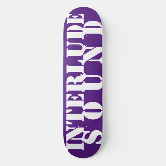 INTERLUDE GELUID 8 1/2" Skateboarddek Persoonlijk Skateboard (Voorkant)