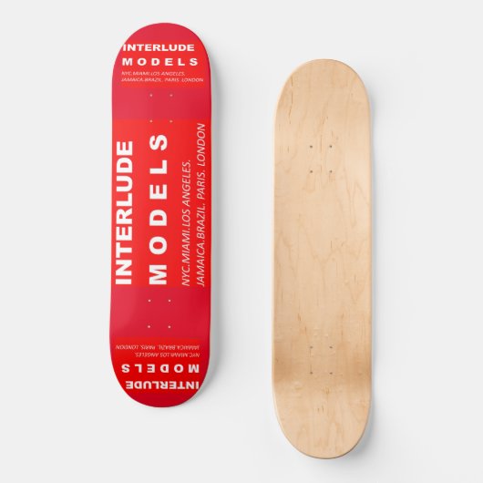 INTERLUDE MODEL SK8 8 1/4 "Skateboard Deck Persoonlijk Skateboard (Voorkant)