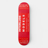 INTERLUDE MODEL SK8 8 1/4 "Skateboard Deck Persoonlijk Skateboard (Voorkant)