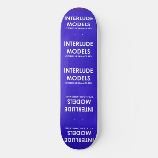 INTERLUDE MODELS 8 1/4" Skateboard Dek (Voorkant)