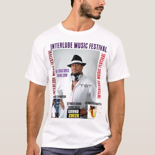 INTERLUDE MUSIC FESTIVAL. Heren Basic T-shirt (Voorkant)