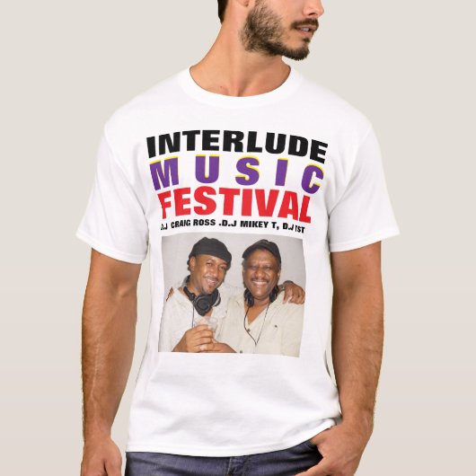 INTERLUDE MUZIEKFESTIVAL. Heren Basic T-Shirt (Voorkant)