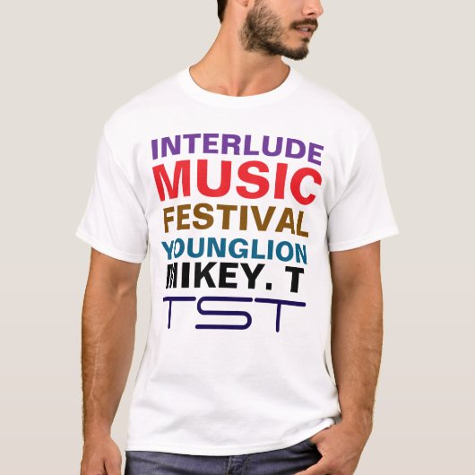 INTERLUDE MUZIEKFESTIVAL. Het T-shirt van YL MTMen (Voorkant)