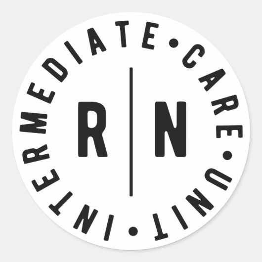 Intermediate Care Unit IMCU Ronde Sticker (Voorkant)