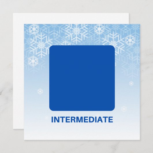 Intermediate Skier Blue Square Note Kaart (Voorkant / Achterkant)