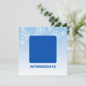 Intermediate Skier Blue Square Note Kaart (Staand voorkant)