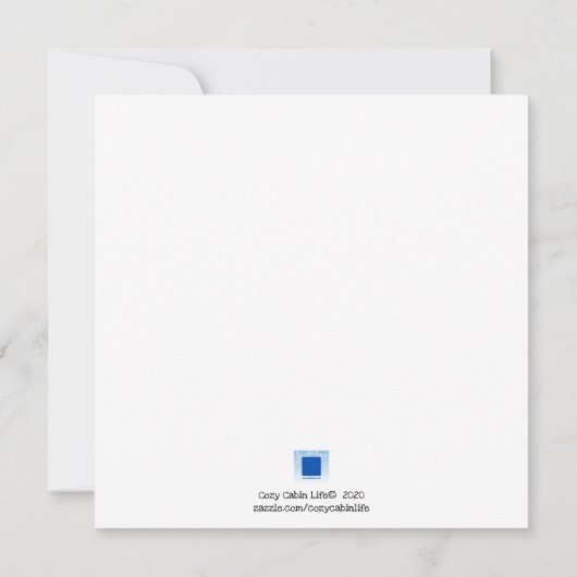 Intermediate Skier Blue Square Note Kaart (Achterkant)