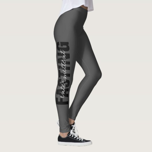 Intermittent Vasten Grijs Cute Ramadan Feestdag Leggings (Rechts)