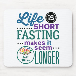 Intermitterend Fasting OMAD Funny Quote Muismat